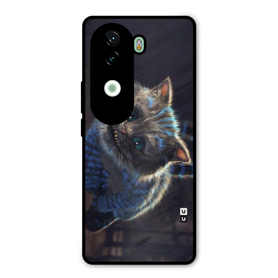 Cat Smile Metal Back Case for iQOO Z9s