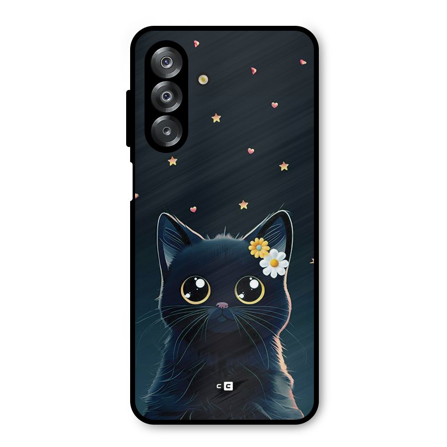Cat With Flowers Metal Back Case for Galaxy A26