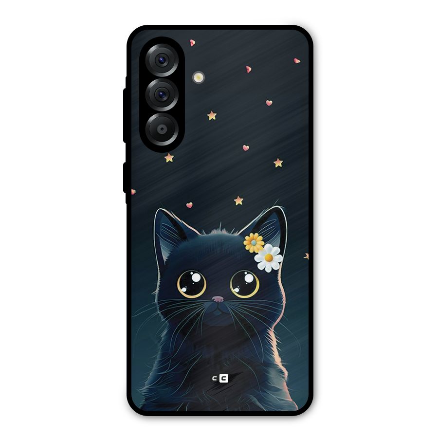 Cat With Flowers Metal Back Case for Galaxy A36