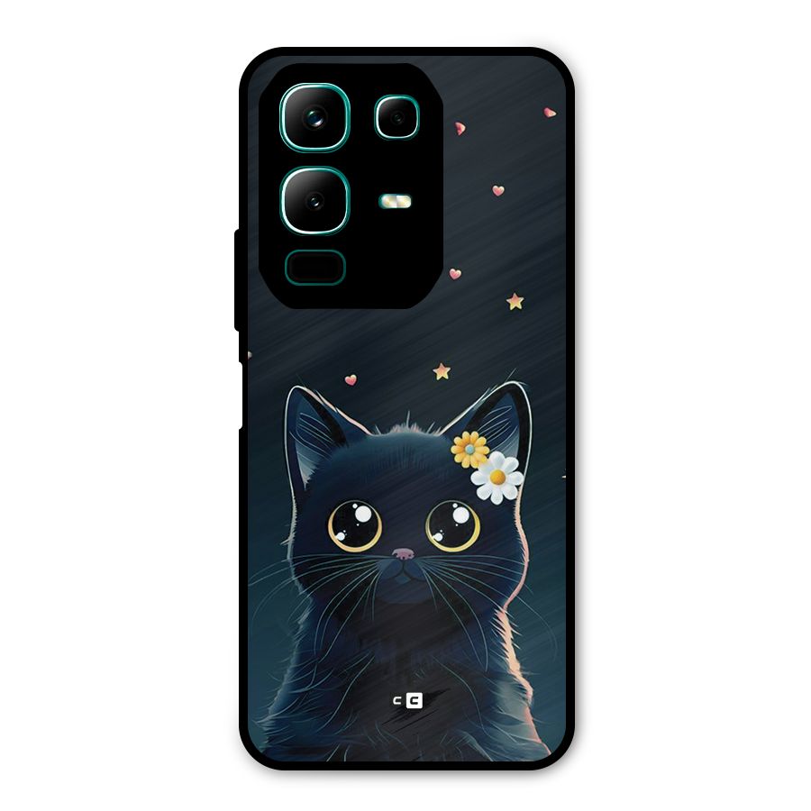 Cat With Flowers Metal Back Case for Infinix Note 50x