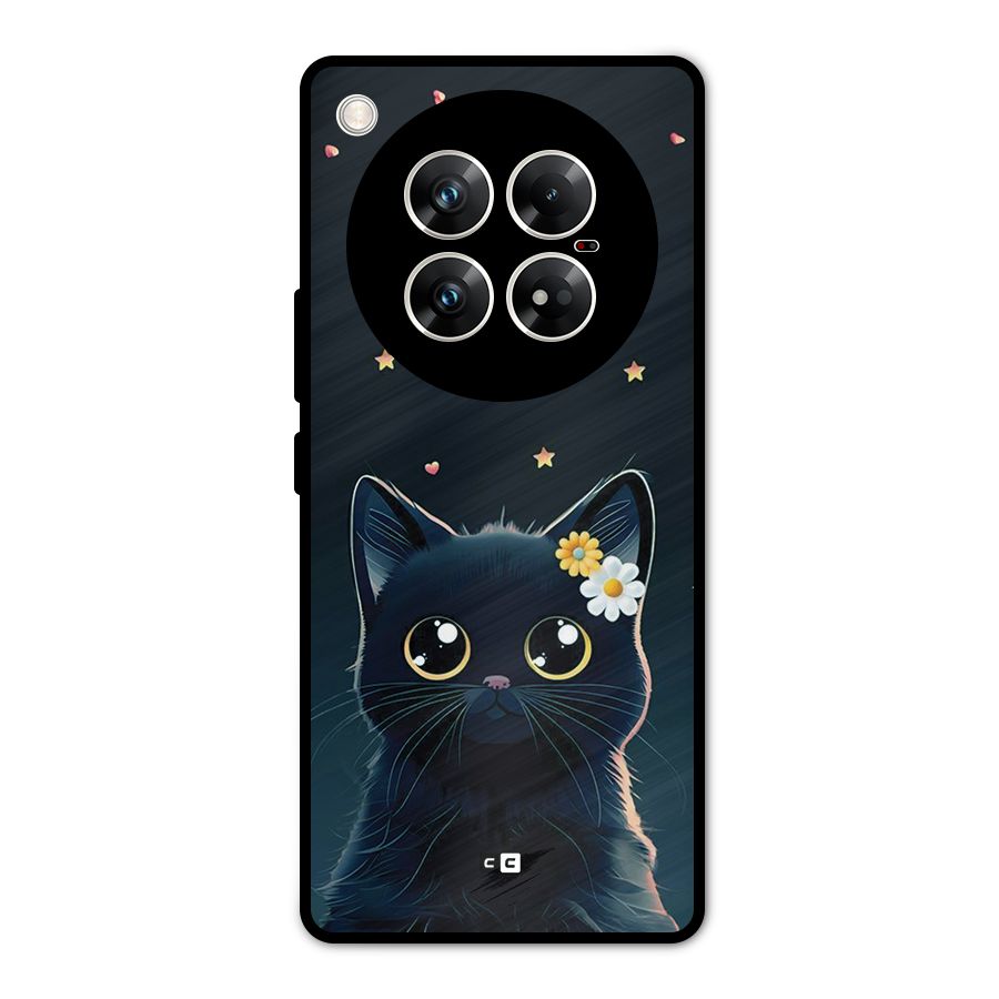 Cat With Flowers Metal Back Case for Infinix Zero 40 5G