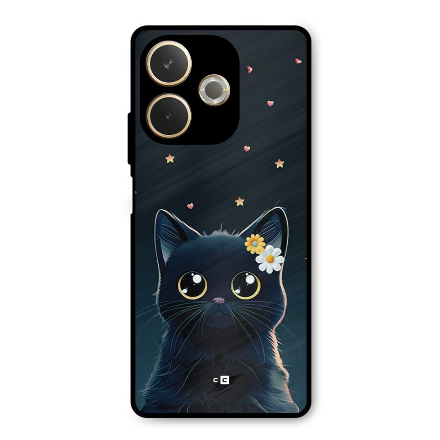 Cat With Flowers Metal Back Case for Oppo A5 Pro