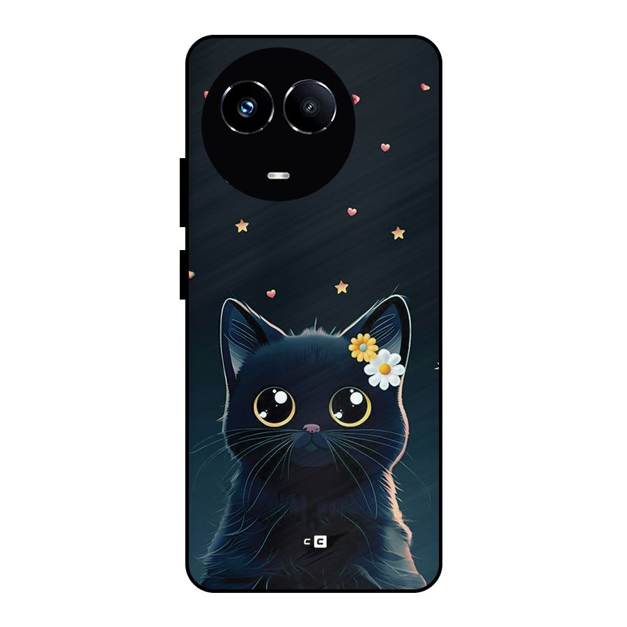 Cat With Flowers Metal Back Case for Realme 11X