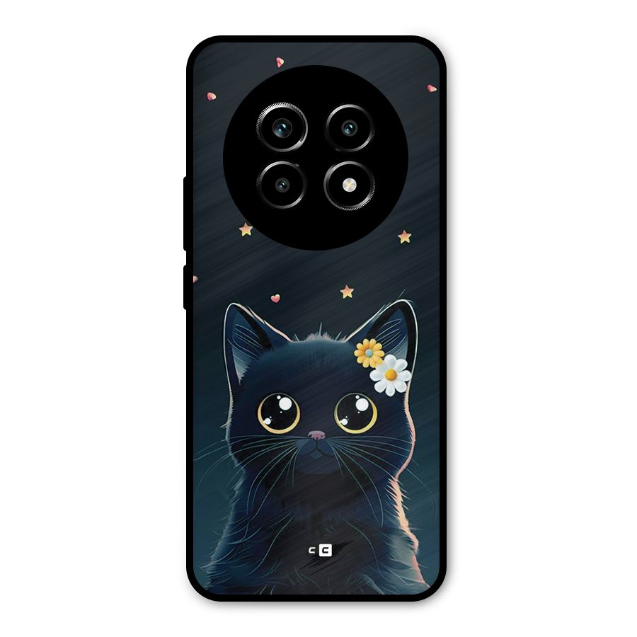Cat With Flowers Metal Back Case for Realme 13 Pro
