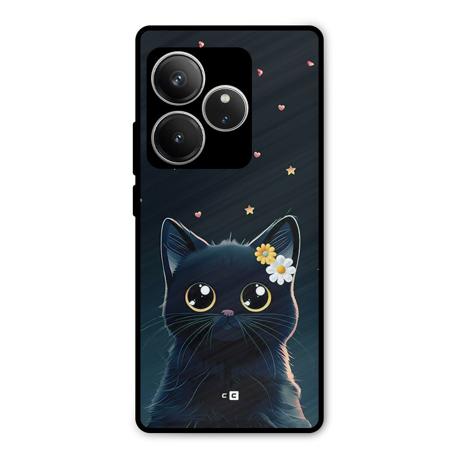 Cat With Flowers Metal Back Case for Realme GT 6