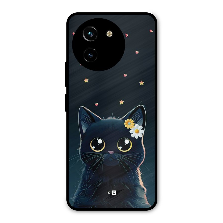 Cat With Flowers Metal Back Case for Vivo T3x