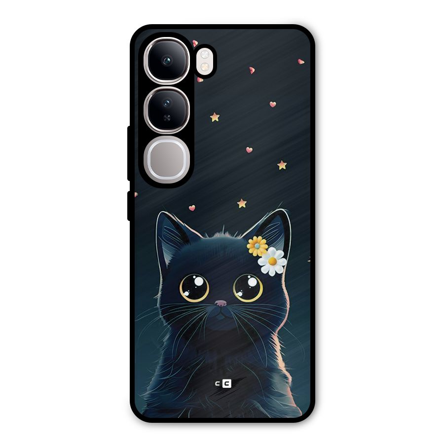 Cat With Flowers Metal Back Case for Vivo Y300