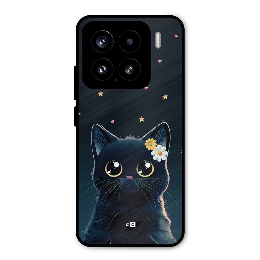 Cat With Flowers Metal Back Case for Xiaomi 15