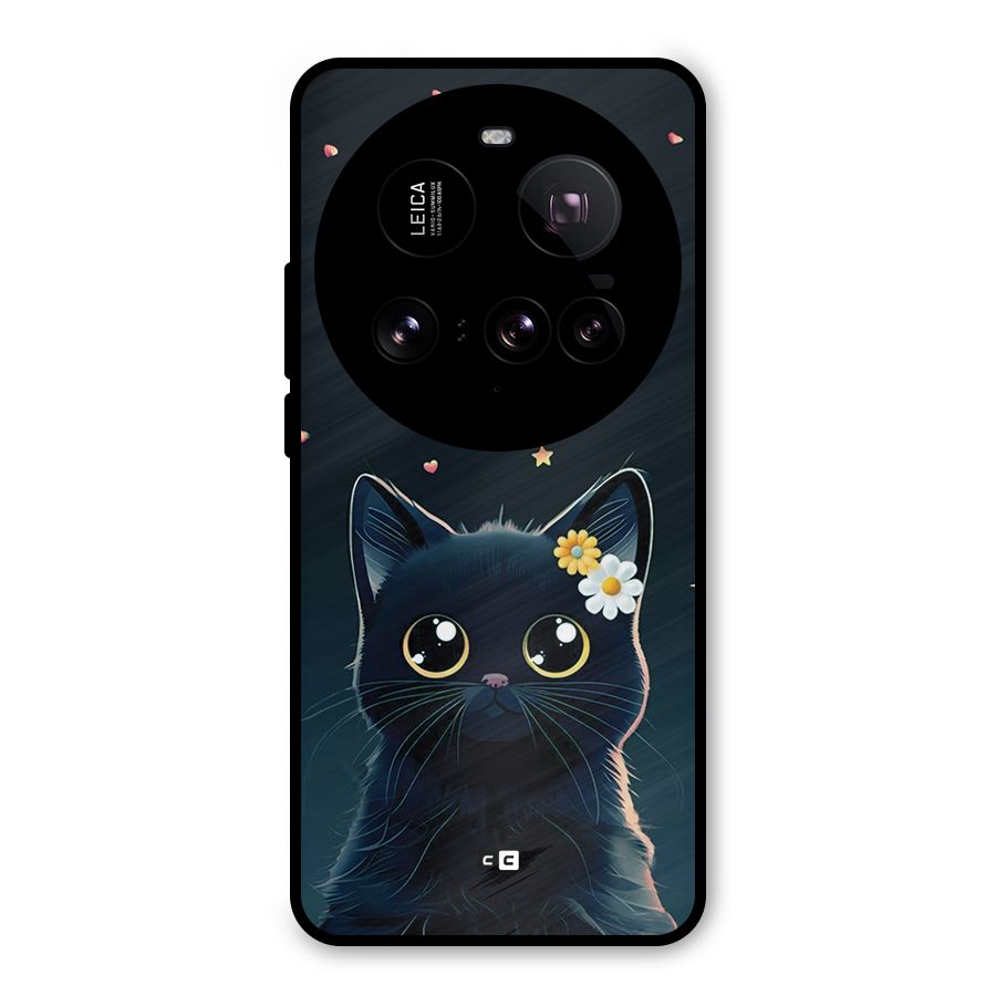 Cat With Flowers Metal Back Case for Xiaomi 15 Ultra
