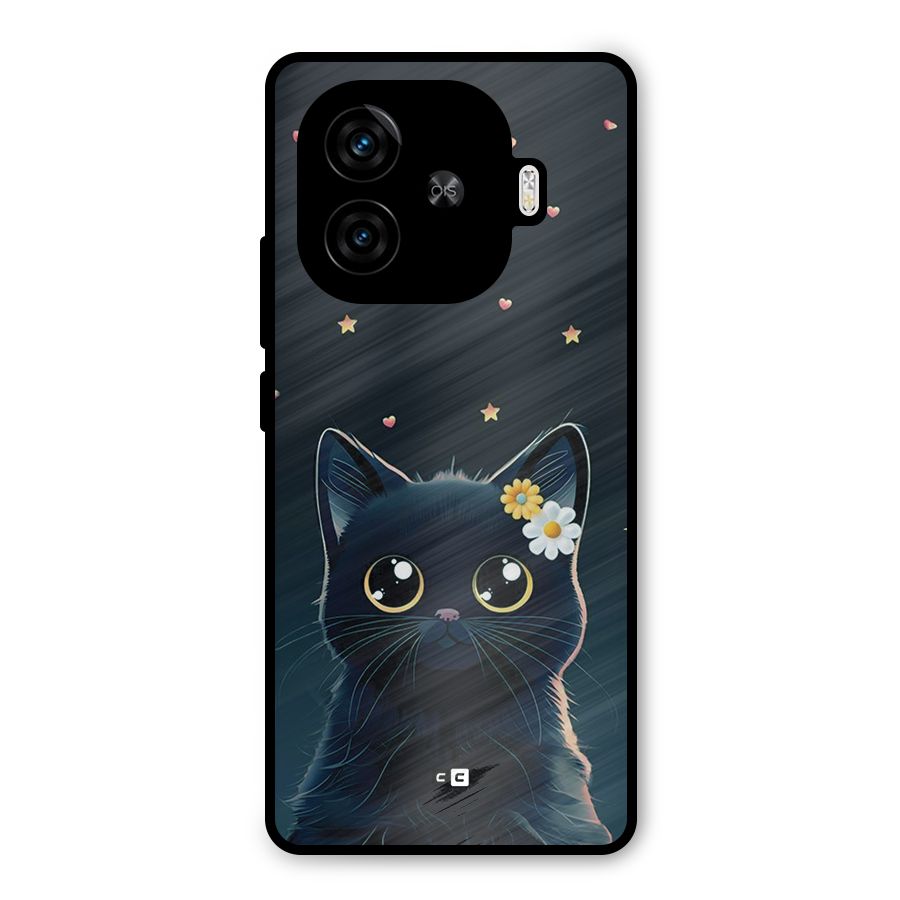 Cat With Flowers Metal Back Case for iQOO Neo 10R
