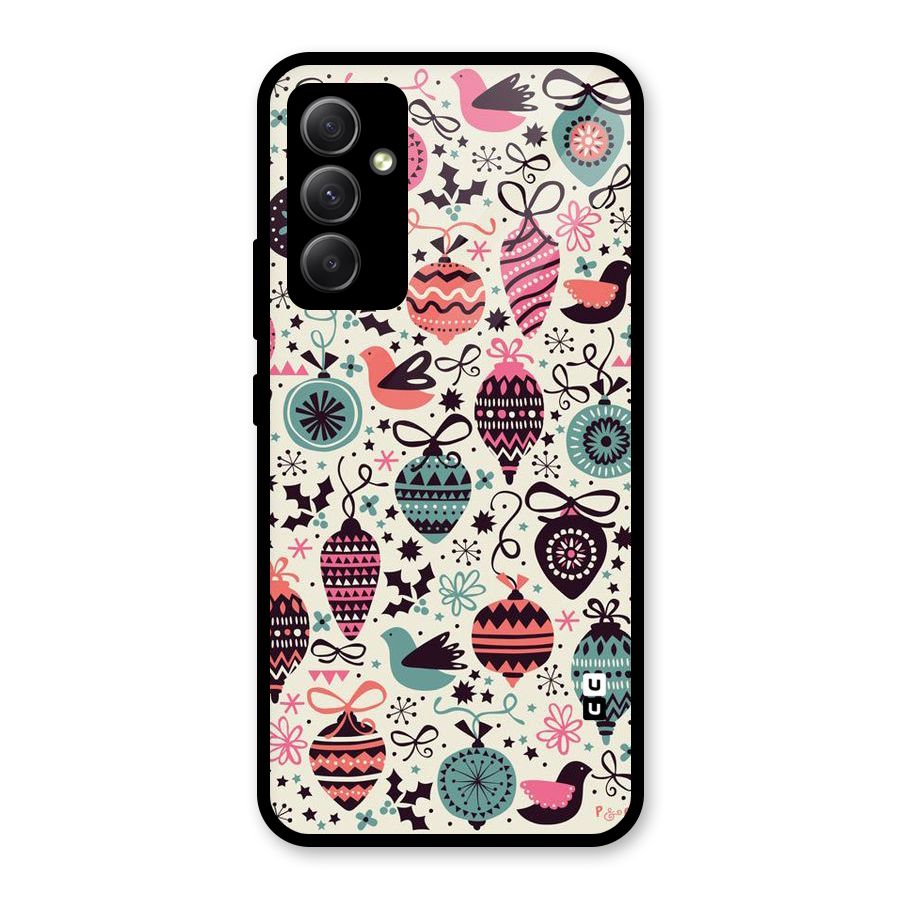 Celebration Pattern Glass Back Case for Galaxy A34