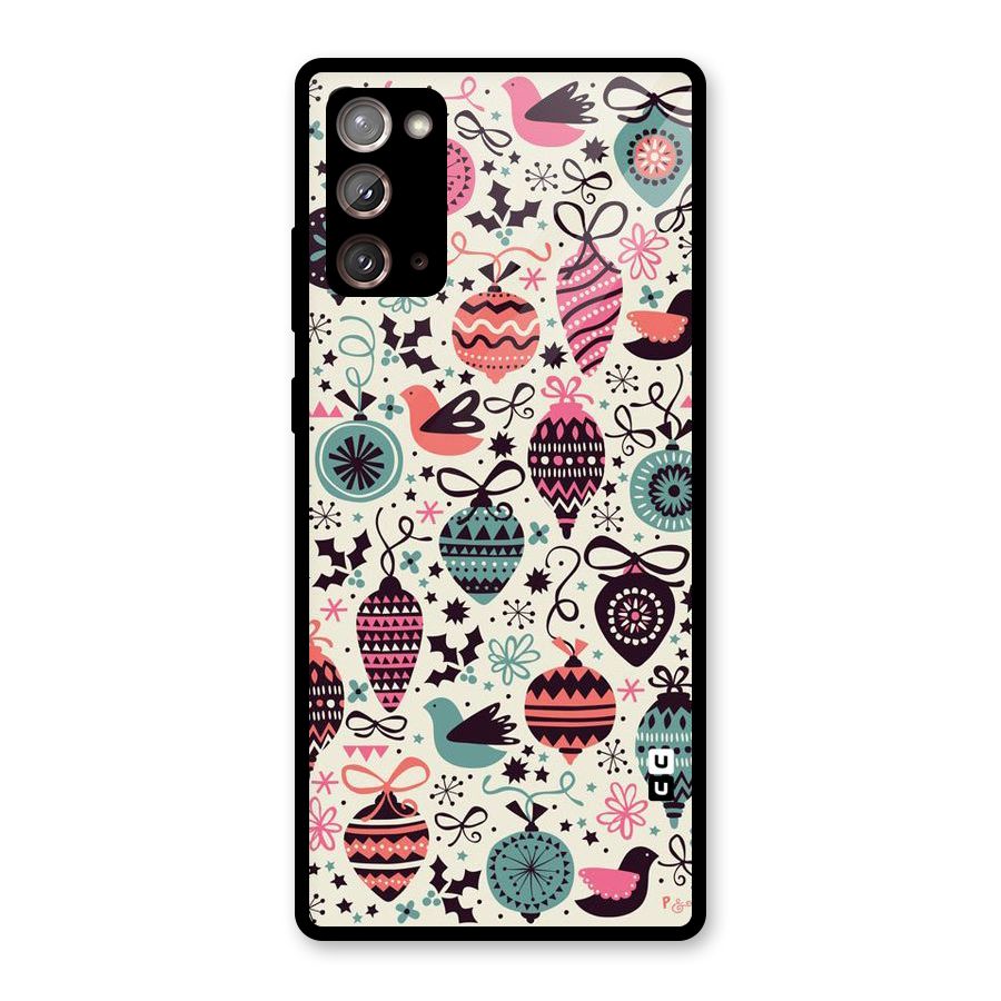 Celebration Pattern Glass Back Case for Galaxy Note 20