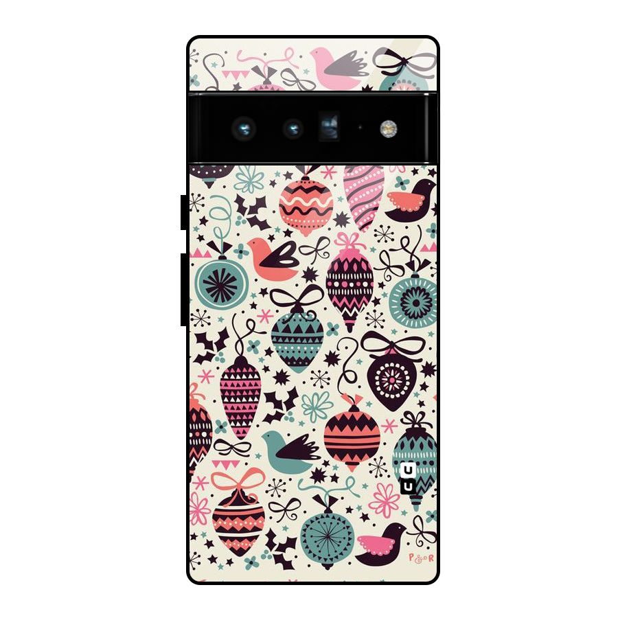Celebration Pattern Glass Back Case for Google Pixel 6 Pro