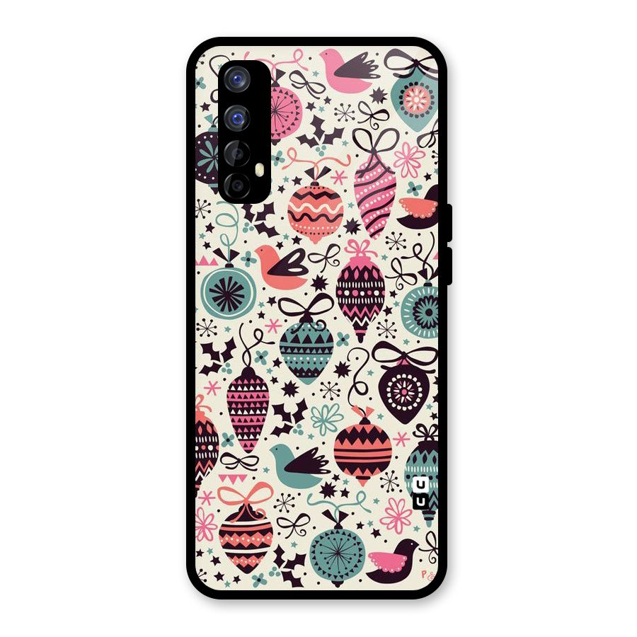 Celebration Pattern Glass Back Case for Realme 7