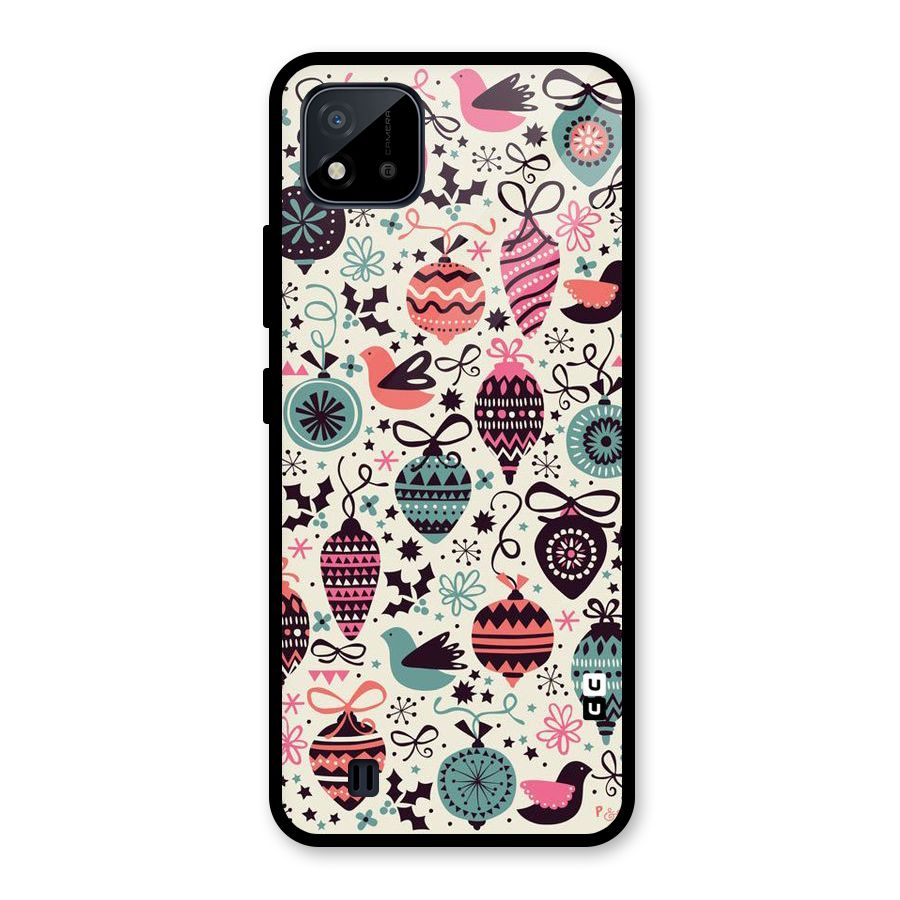 Celebration Pattern Glass Back Case for Realme C11 2021