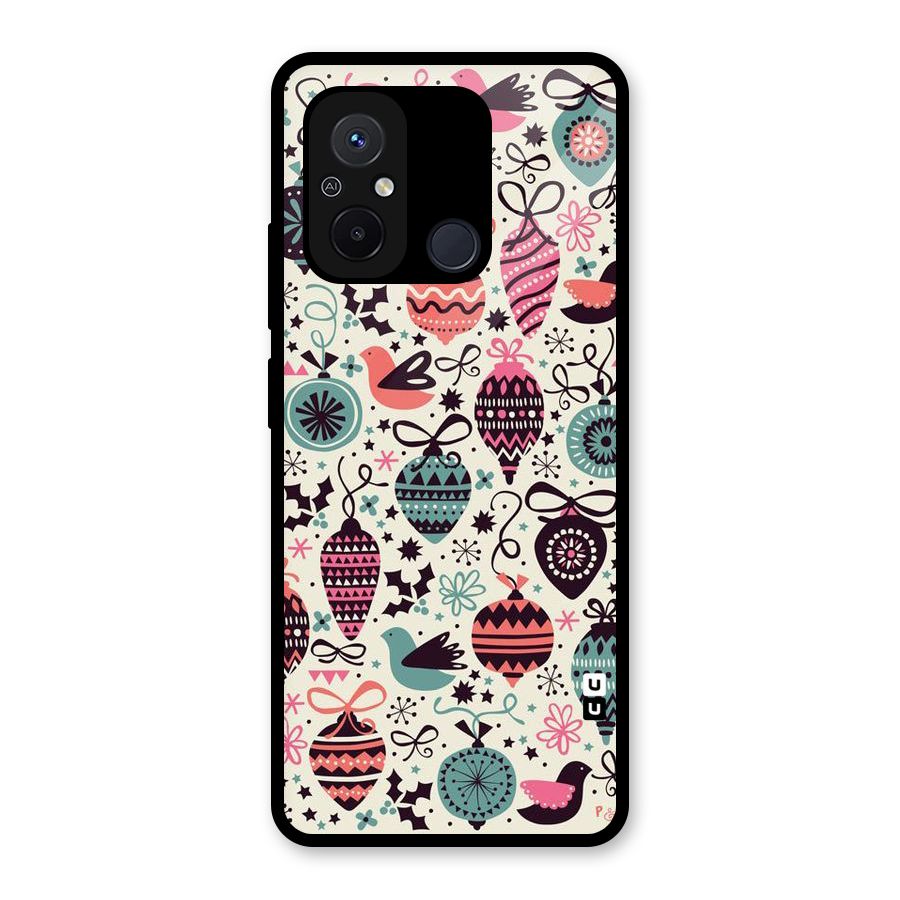 Celebration Pattern Glass Back Case for Redmi 12C