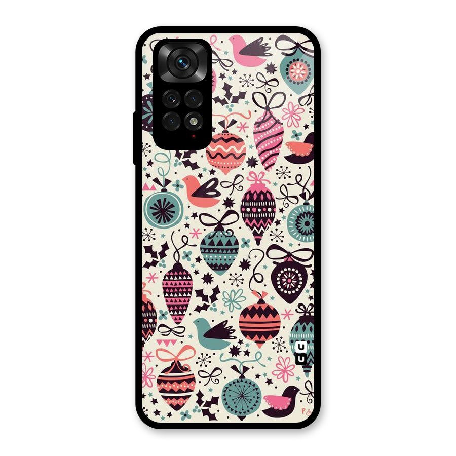 Celebration Pattern Glass Back Case for Redmi Note 11S