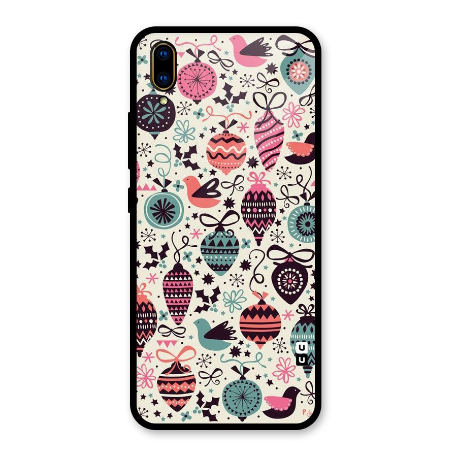 Celebration Pattern Glass Back Case for Vivo V11 Pro