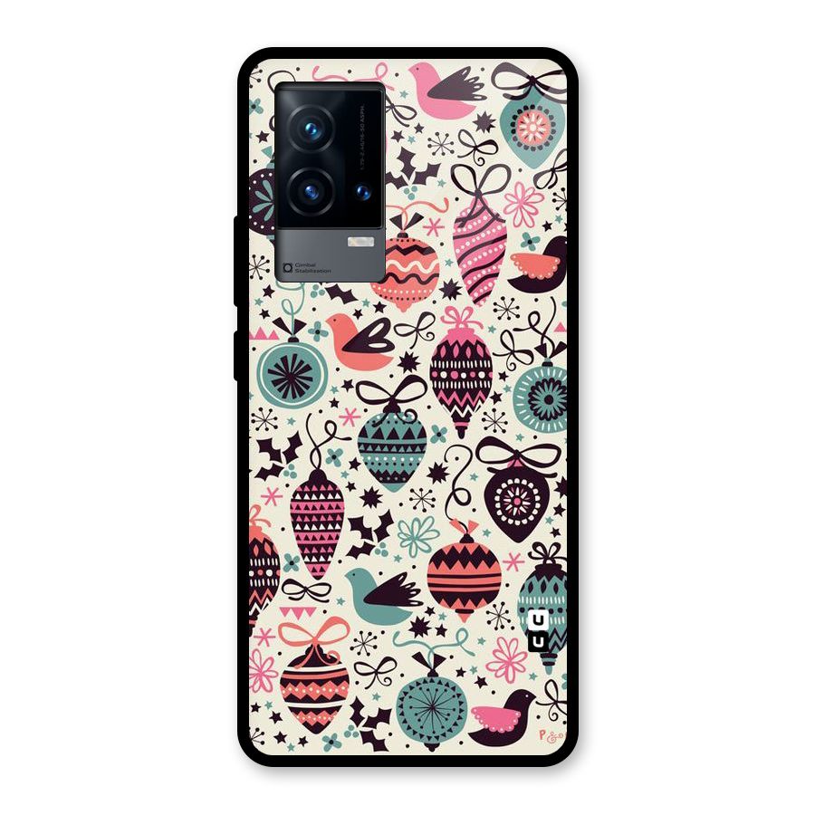 Celebration Pattern Glass Back Case for iQOO 9 5G