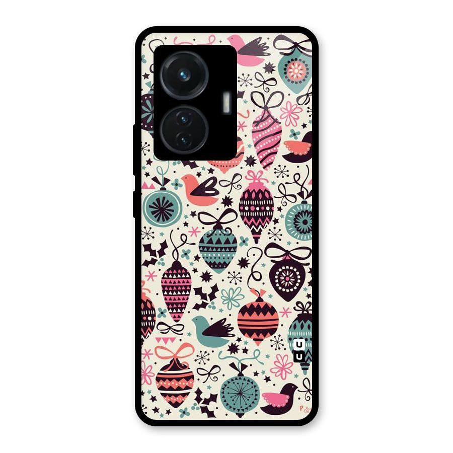 Celebration Pattern Glass Back Case for iQOO Z6 44W