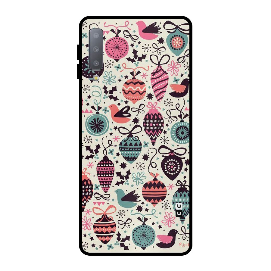 Celebration Pattern Metal Back Case for Galaxy A7 (2018)