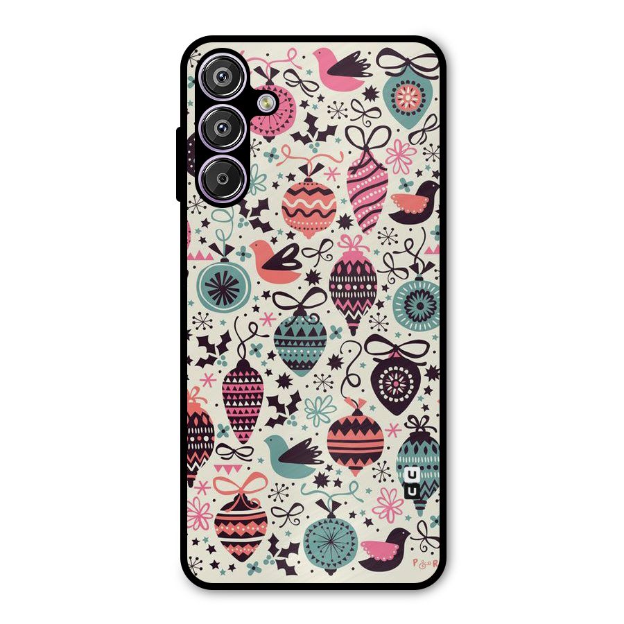 Celebration Pattern Metal Back Case for Galaxy F15
