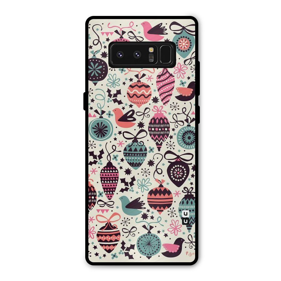 Celebration Pattern Metal Back Case for Galaxy Note 8