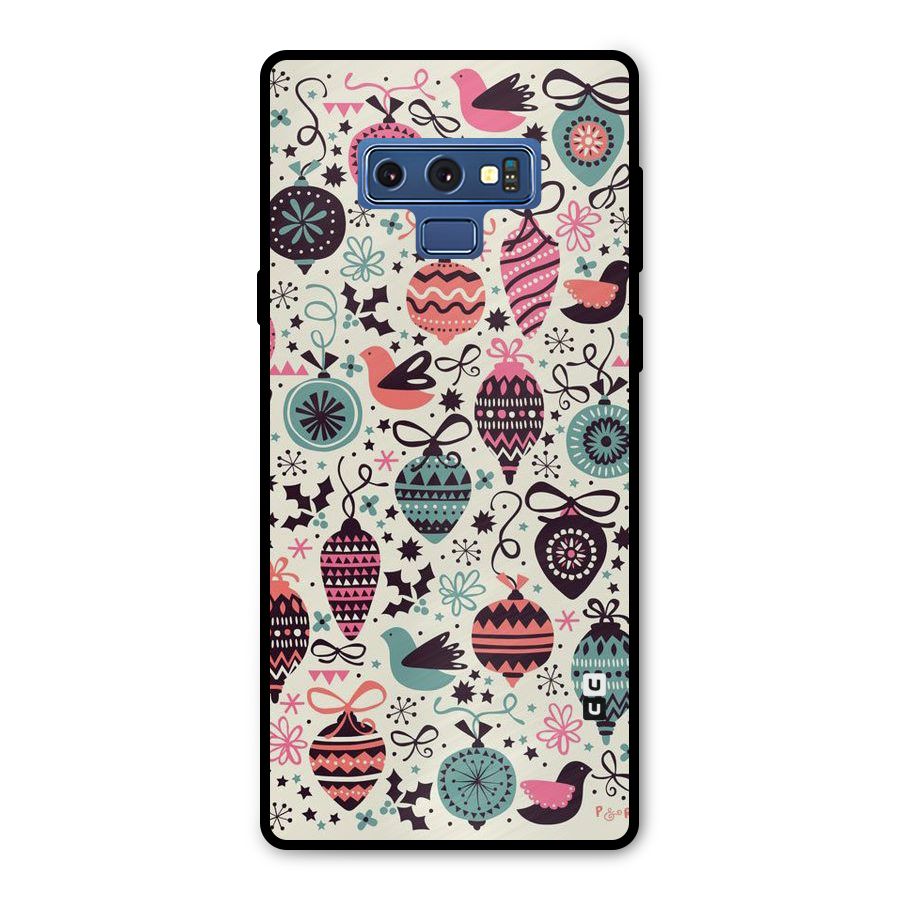 Celebration Pattern Metal Back Case for Galaxy Note 9
