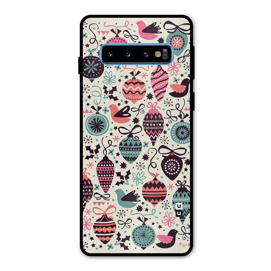 Celebration Pattern Metal Back Case for Galaxy S10