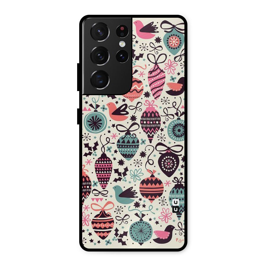 Celebration Pattern Metal Back Case for Galaxy S21 Ultra 5G