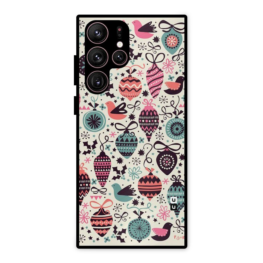Celebration Pattern Metal Back Case for Galaxy S22 Ultra 5G