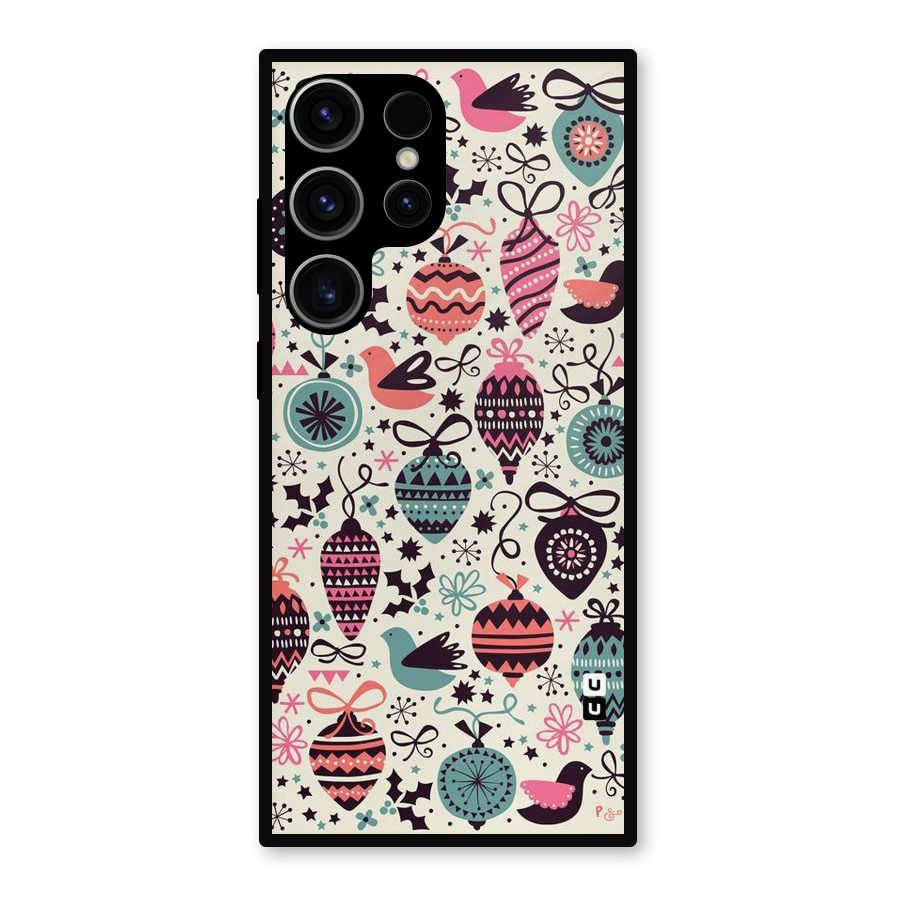 Celebration Pattern Metal Back Case for Galaxy S23 Ultra