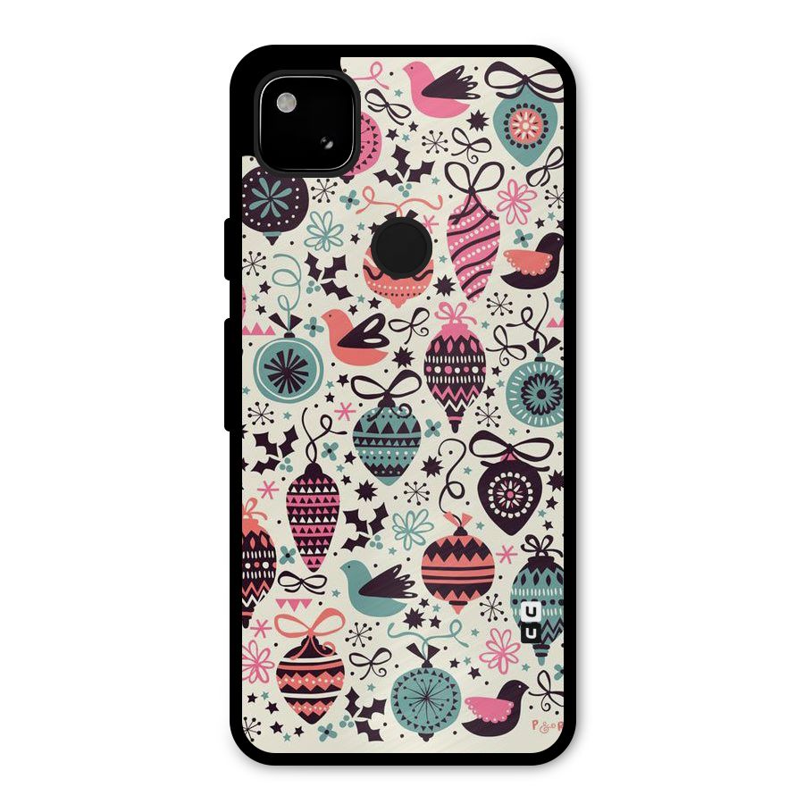 Celebration Pattern Metal Back Case for Google Pixel 4a