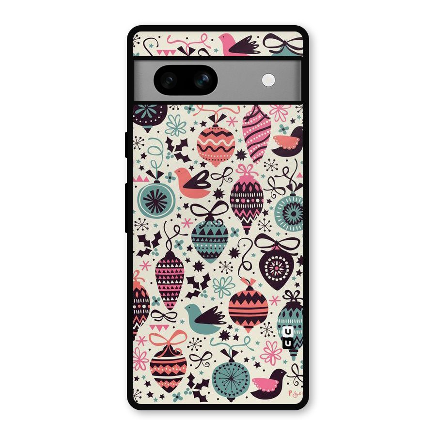 Celebration Pattern Metal Back Case for Google Pixel 7a