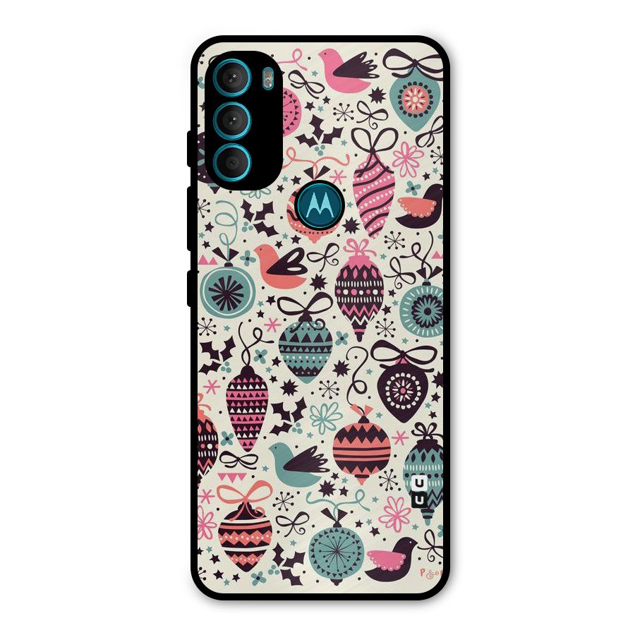 Celebration Pattern Metal Back Case for Moto G71 5G
