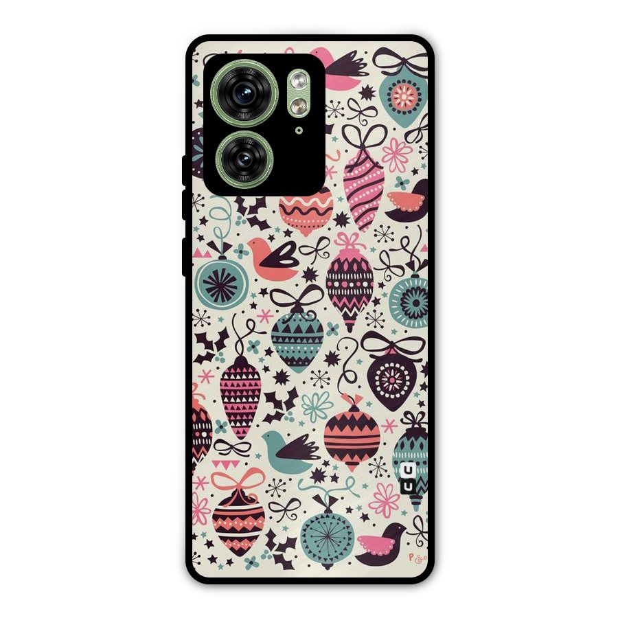 Celebration Pattern Metal Back Case for Motorola Edge 40 5G
