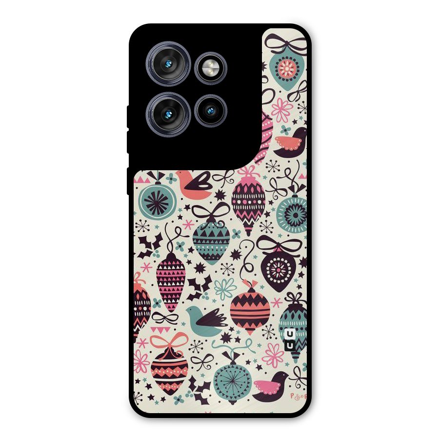 Celebration Pattern Metal Back Case for Motorola Edge 50 Neo