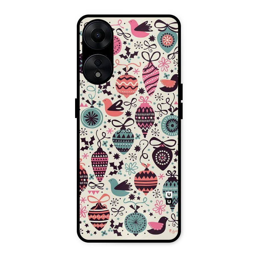 Celebration Pattern Metal Back Case for Oppo A78 5G