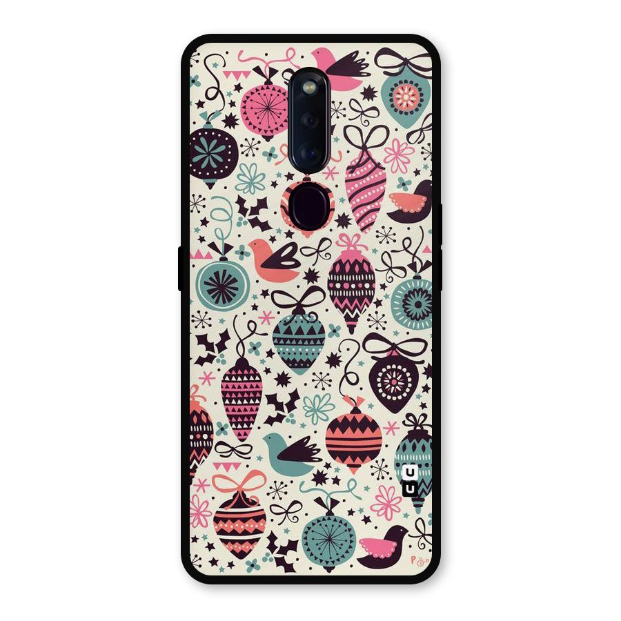 Celebration Pattern Metal Back Case for Oppo F11 Pro