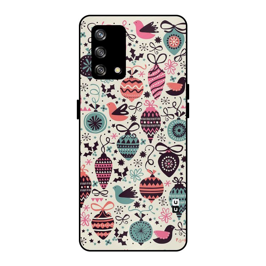 Celebration Pattern Metal Back Case for Oppo F19