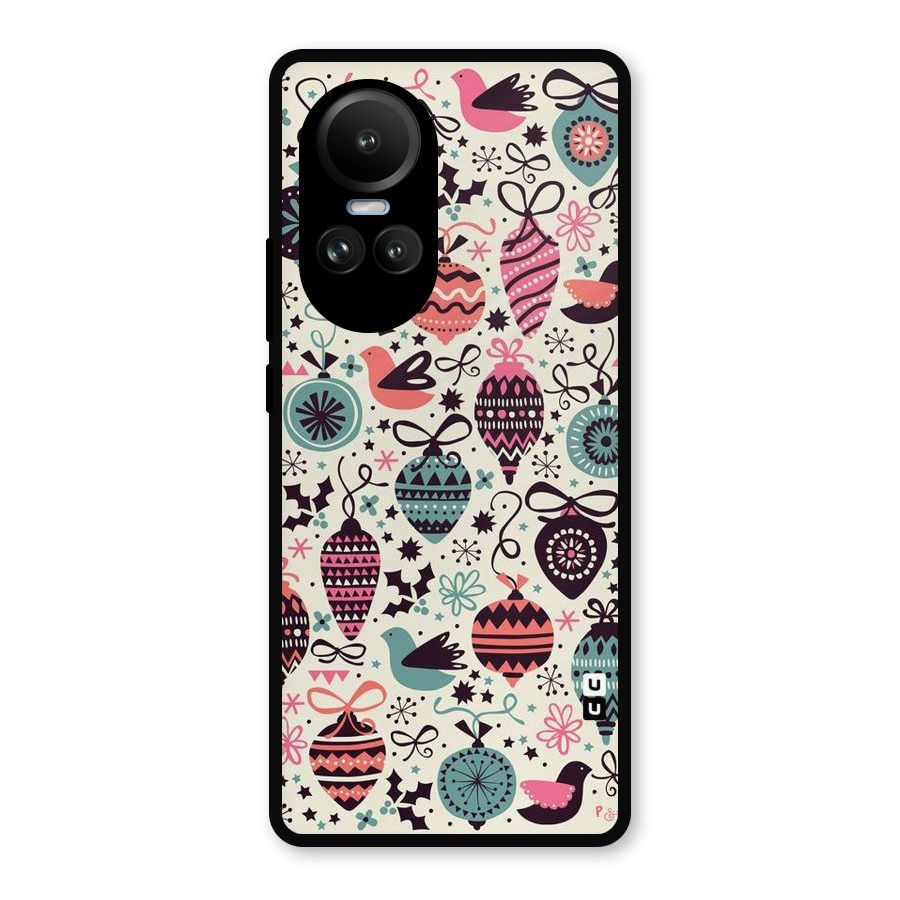 Celebration Pattern Metal Back Case for Oppo Reno10 Pro