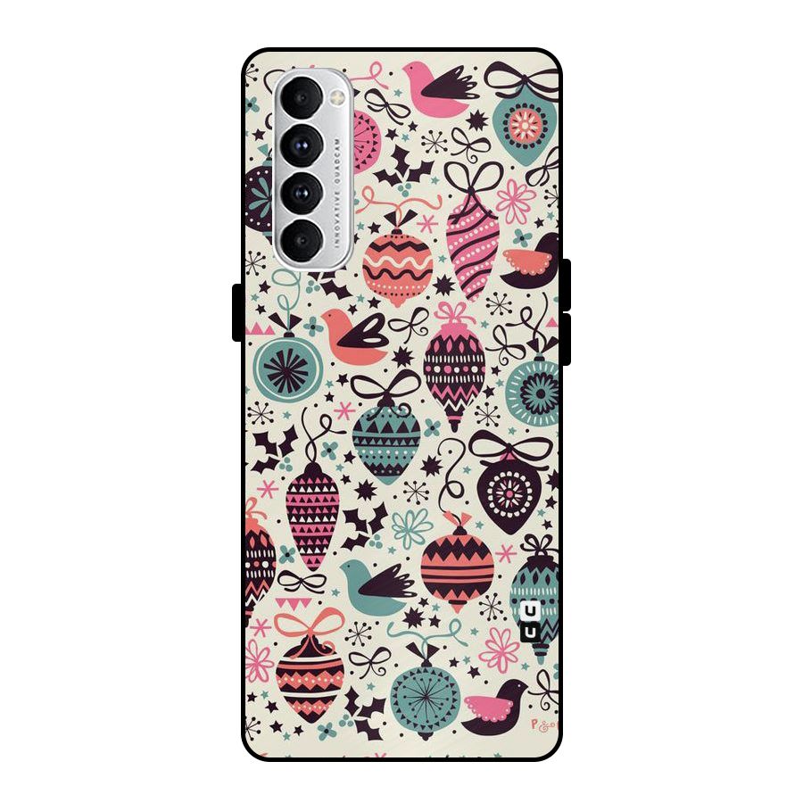 Celebration Pattern Metal Back Case for Oppo Reno4 Pro