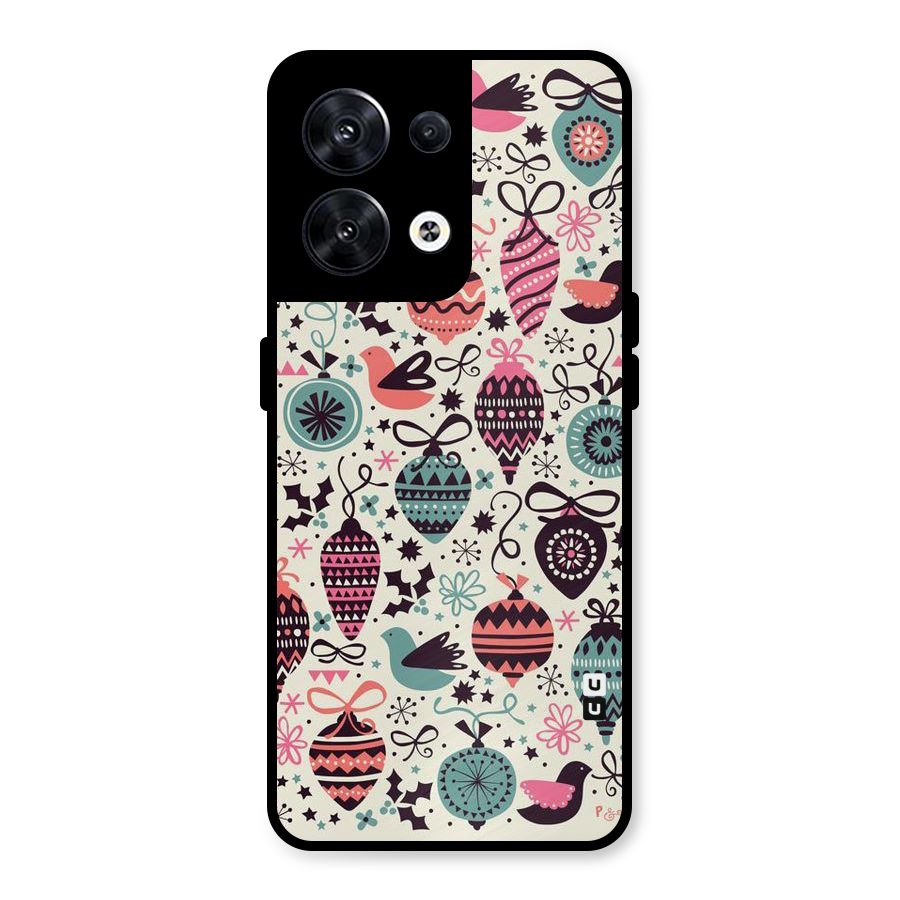 Celebration Pattern Metal Back Case for Oppo Reno8 5G