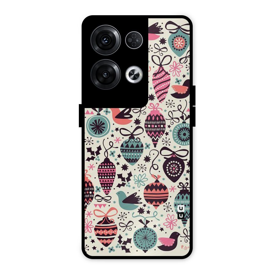 Celebration Pattern Metal Back Case for Oppo Reno8 Pro 5G