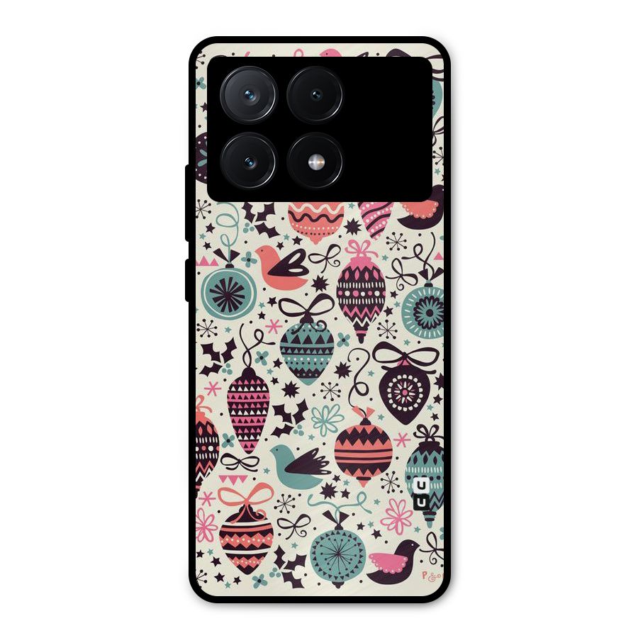 Celebration Pattern Metal Back Case for Poco X6 Pro