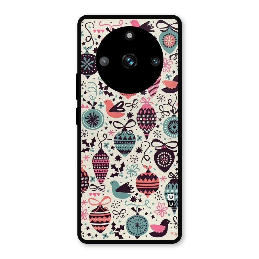Celebration Pattern Metal Back Case for Realme 11 Pro Plus