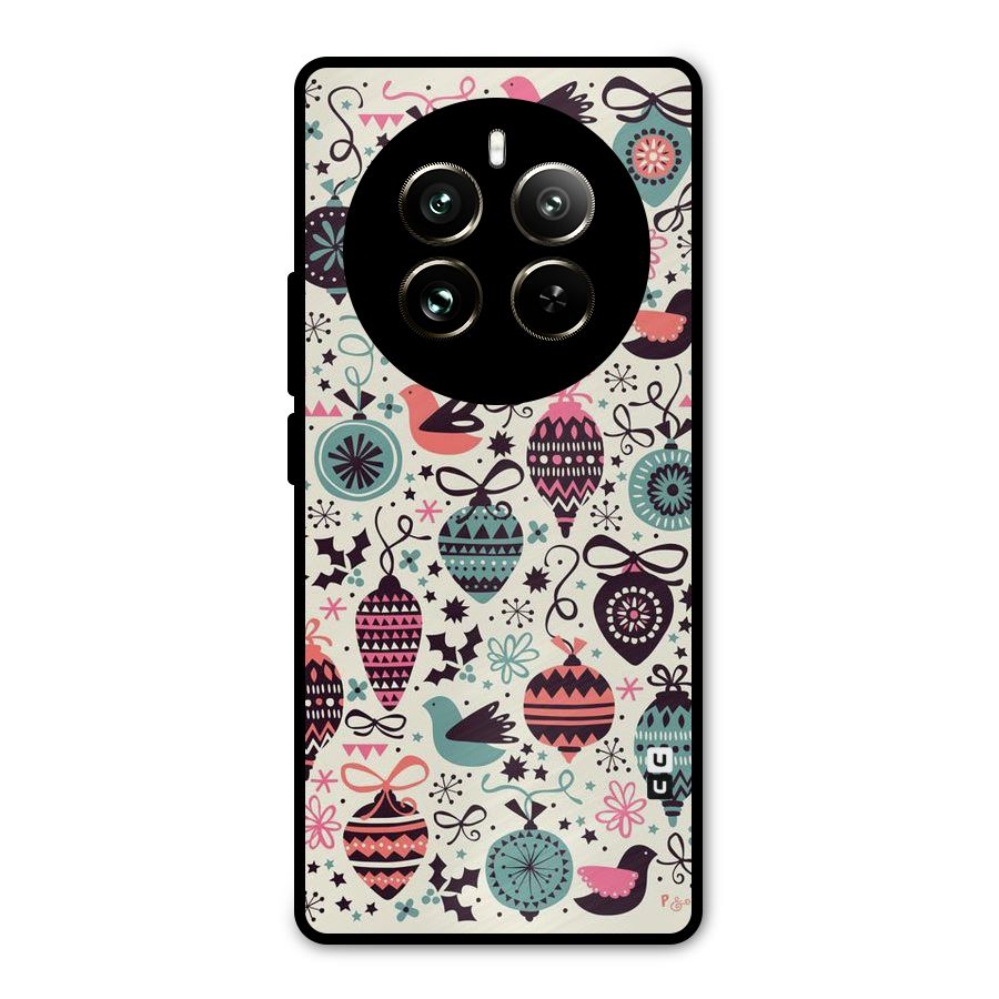 Celebration Pattern Metal Back Case for Realme 12 Pro