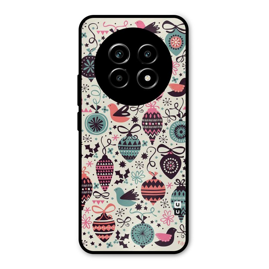 Celebration Pattern Metal Back Case for Realme 13 Pro