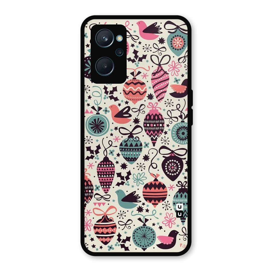 Celebration Pattern Metal Back Case for Realme 9i
