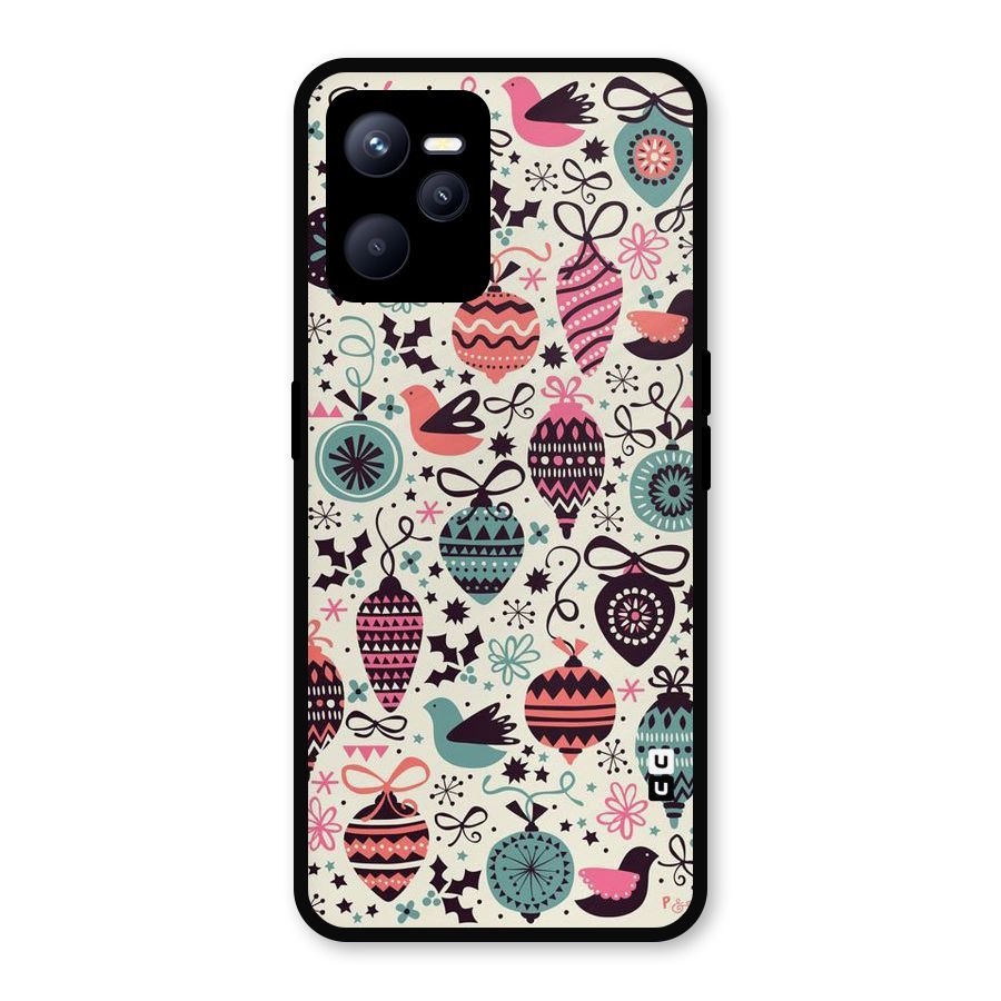 Celebration Pattern Metal Back Case for Realme C35